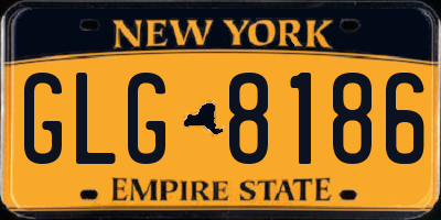 NY license plate GLG8186
