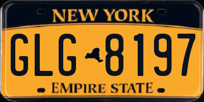 NY license plate GLG8197