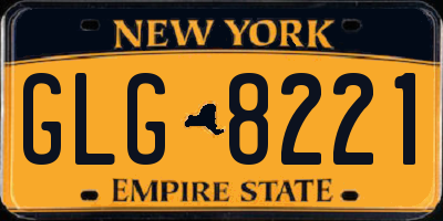 NY license plate GLG8221