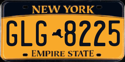 NY license plate GLG8225