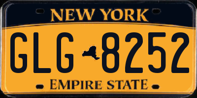 NY license plate GLG8252