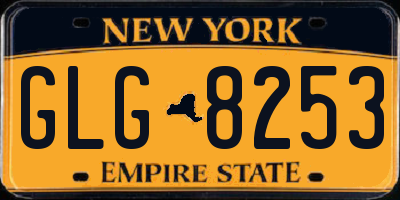 NY license plate GLG8253
