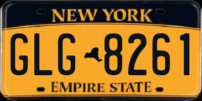 NY license plate GLG8261