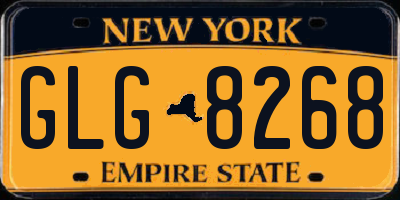 NY license plate GLG8268