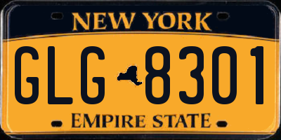 NY license plate GLG8301