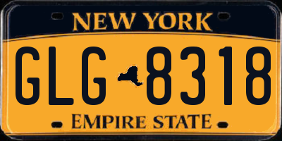 NY license plate GLG8318