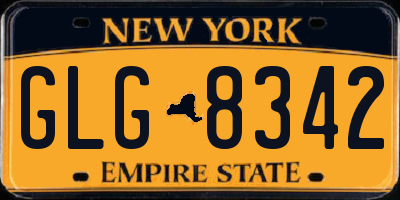 NY license plate GLG8342