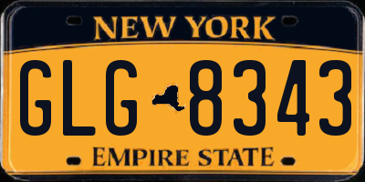 NY license plate GLG8343