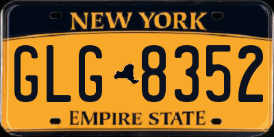 NY license plate GLG8352