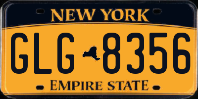 NY license plate GLG8356
