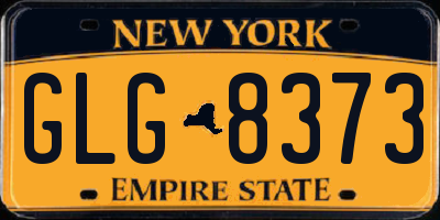 NY license plate GLG8373