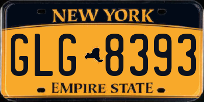 NY license plate GLG8393