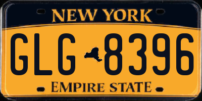 NY license plate GLG8396
