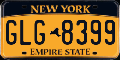 NY license plate GLG8399