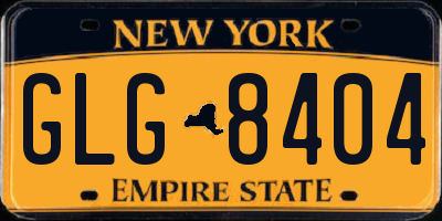 NY license plate GLG8404
