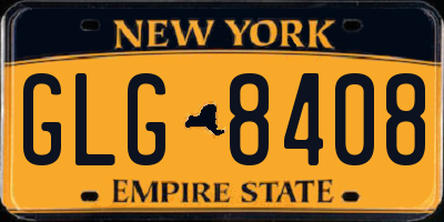 NY license plate GLG8408