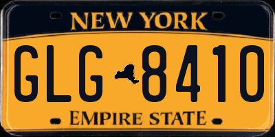 NY license plate GLG8410