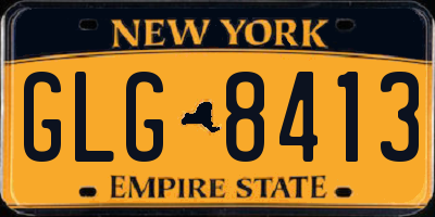 NY license plate GLG8413