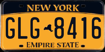 NY license plate GLG8416