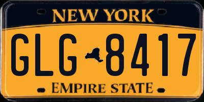 NY license plate GLG8417