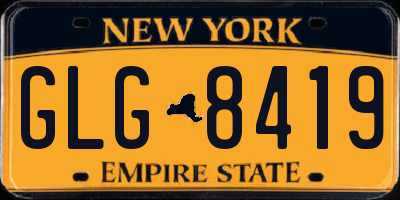 NY license plate GLG8419