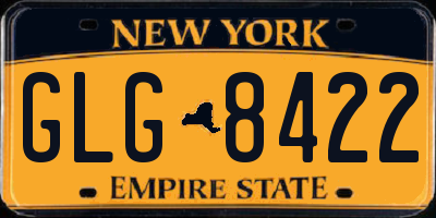 NY license plate GLG8422