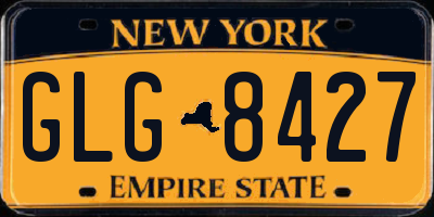 NY license plate GLG8427