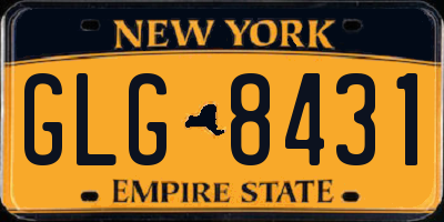 NY license plate GLG8431