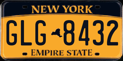 NY license plate GLG8432
