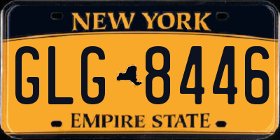 NY license plate GLG8446