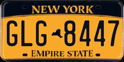 NY license plate GLG8447