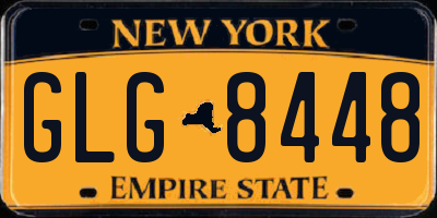 NY license plate GLG8448