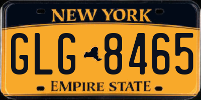 NY license plate GLG8465