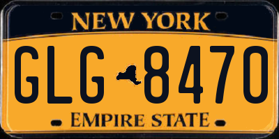 NY license plate GLG8470
