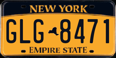 NY license plate GLG8471