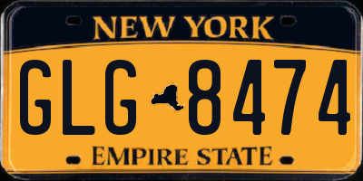 NY license plate GLG8474