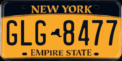 NY license plate GLG8477
