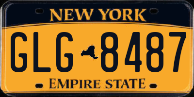NY license plate GLG8487