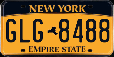 NY license plate GLG8488