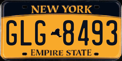 NY license plate GLG8493