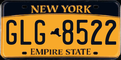 NY license plate GLG8522