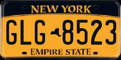 NY license plate GLG8523