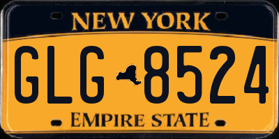 NY license plate GLG8524