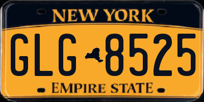 NY license plate GLG8525