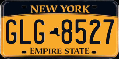 NY license plate GLG8527