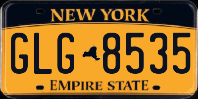 NY license plate GLG8535
