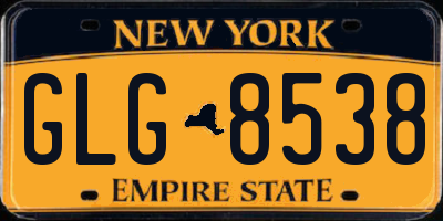 NY license plate GLG8538