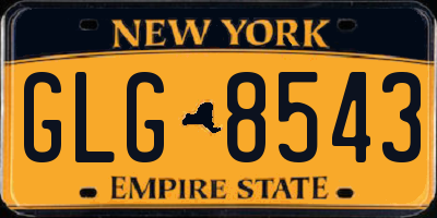 NY license plate GLG8543