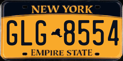 NY license plate GLG8554