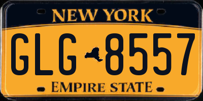 NY license plate GLG8557